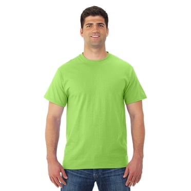 Jerzees Mens DRI-POWER Active Short Sleeve Crew T-Shirt, 4X, Neon Green