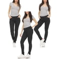 thumbnail image 1 of Lot de 3 Pantalons Chino Doux pour Femmes, Super Extensibles, Coupe Ajustée, 5 Poches, Uniforme de Travail, 1 of 4