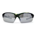 thumbnail image 3 of Mens Xloop Hunters Camo Half Rim Plastic Sunglasses Green Yellow Silver Mirror, 3 of 4