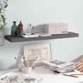 thumbnail image 1 of vidaXL Floating Wall Shelf High Gloss Grey 80x23.5x3.8 cm MDF, 1 of 4