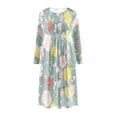 thumbnail image 4 of Vendredi Fou TIMIFIS Robe Maxi pour Femmes d'Automne à la Mode, Manches Longues, Col en V, Décontractée, Ample, Longue, avec Poches, Robe de Retour à la Maison, 4 of 5