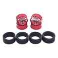 thumbnail image 2 of 1:28 Tires Wheel Rims Replacement Rubber Tires Accessory for Spielzeug 284131 Red, 2 of 7