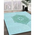 thumbnail image 3 of Ahgly Company Tapis Rectangulaire Lavable en Machine Intérieur Turquoise Moyen Vert, 2 Pieds x 5 Pieds, 3 of 7