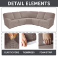 thumbnail image 2 of CHOK 2024 5 Seat Corner Sofa Cover Sectional Recliner Corner Sofa Protector for Livingroom Deep Blue, 2 of 10
