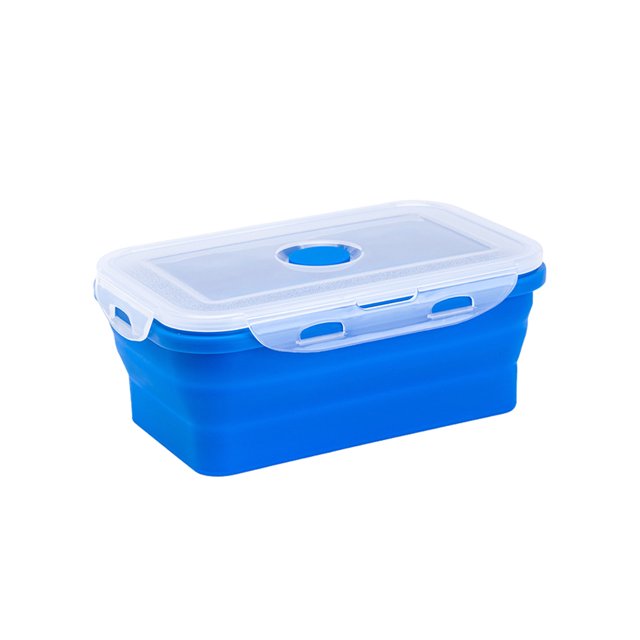 Ruiboury Silica Gel Compact And Convenient For Easy Storage Making Lightweight Sealed Preservation Box Microwave Lunch Box deep blue 350ml 1Set