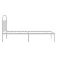 thumbnail image 5 of vidaXL Metal Bed Frame with Headboard White 100x190 cm, 5 of 5