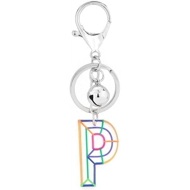 Letter Keychain,26 Letters A-Z Decorative Letter Keychain,Name Keychain for Women Girls Men Teenager Gift
