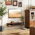 thumbnail image 2 of HOMCOM 47" Floating TV Stand, Wall Mounted Media Console, Walnut, 2 of 10