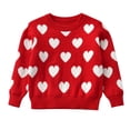 thumbnail image 2 of LSLJS Infant Baby Kids Girls Boys Valentin Heart Print Knit Pullover Sweater Tops, Tddler Sweatshirt, 2 of 8
