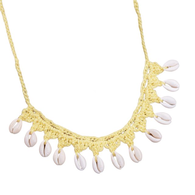 Kkkded Shell Necklace Ultralight Handmade Crochet Necklace - All - Match, Easy - wearing Choker for Women