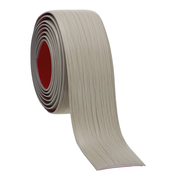 Self Adhesive Floor Transition Strip 1.6 in x 6.6 Ft, Vinyl Laminate Floor Flat Divider for Joining Floor Gaps Doorway, Khaki Wood Grain