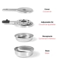thumbnail image 4 of Starfrit Fondue Adjustable Safety Burner, Stainless Steel, Sliding Temperature Control, 4-Piece Set with Cover, Lid, Receptacle & Base, Silver, 4 of 8