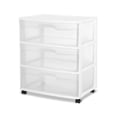 thumbnail image 2 of Sterilite At Home 3 Drawer Wide Storage Cart Container with Casters (3 Pack), 2 of 8