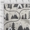 thumbnail image 2 of oneOone Cotton Poplin Dusty Gray Fabric Mountain Pattern Craft Projects Decor Fabric Printed By The Yard 42 Inch Wide, 2 of 5