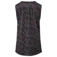 thumbnail image 4 of Innerwin Haut d'Été Col en V Débardeurs pour Femmes Imprimé Floral Boho T-Shirts Noir 5TG, 4 of 5