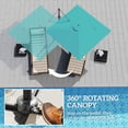 thumbnail image 4 of Outsunny Parasol Suspendu Déporté Carré 8'x8' pour Patio avec Base en Croix Bleu, 4 of 10