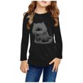 thumbnail image 1 of RXIRUCGD Chemises à Manches Longues pour Filles, Col Rond Mignon, Blouses Décontractées Élégantes (Noir, Taille : 3 Ans), 1 of 5