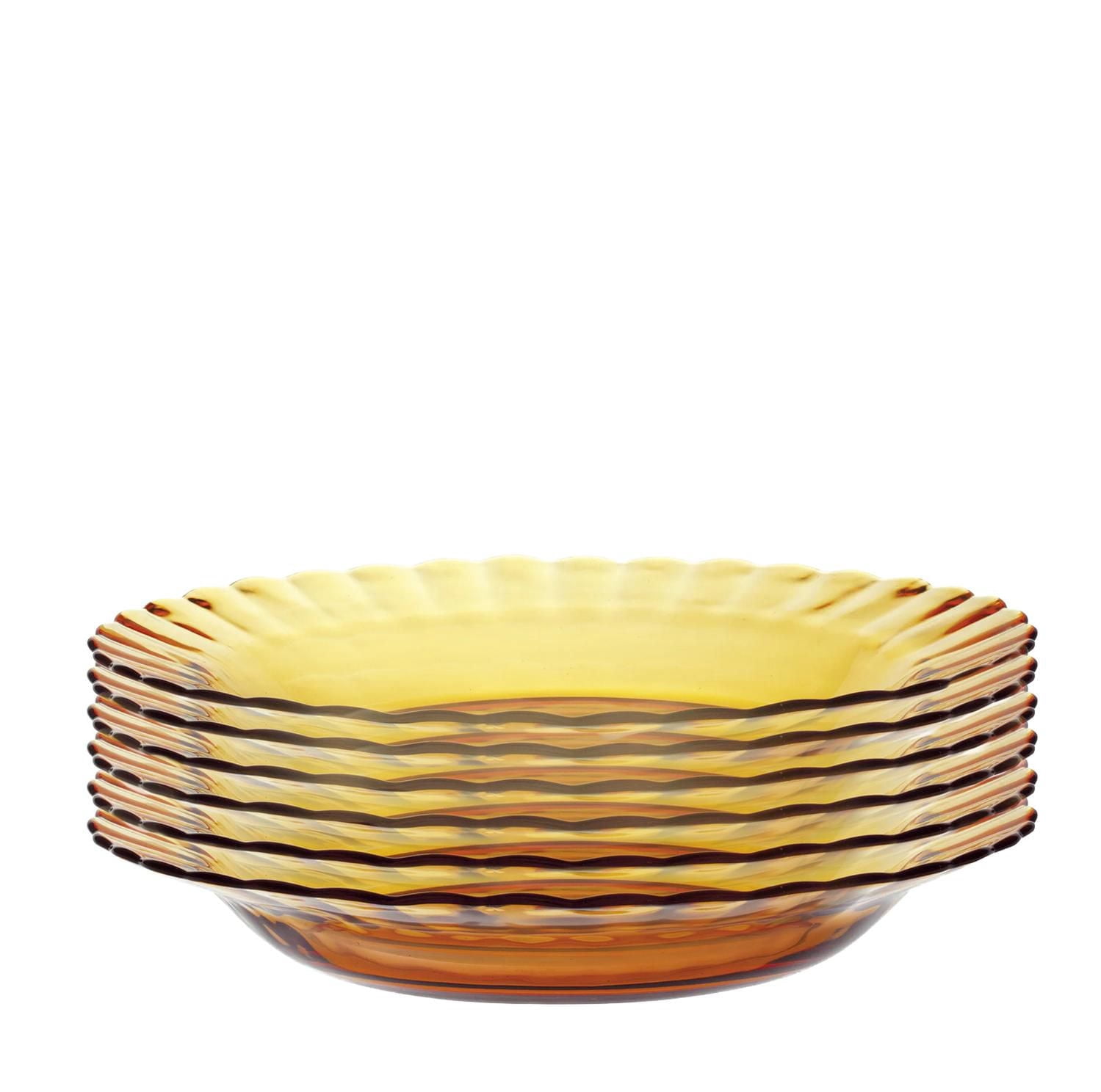 Duralex Picardie Profonde en Ambre 23cm, Ensemble de 6