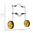 thumbnail image 4 of Soozier Kayak Cart Dolly with Alumnium Frame, Height and Width Adjustable, 4 of 9