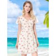 thumbnail image 2 of INSPIRE CHIC Robe en Mousseline à Lacets à Fleurs pour Femme, 2 of 6