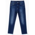 thumbnail image 1 of KIDSCOOL SPACE Kids Raw Edge Legs Elastic Band Inside Soft Washed Slim Jeans,Blue,13-14 Years, 1 of 6