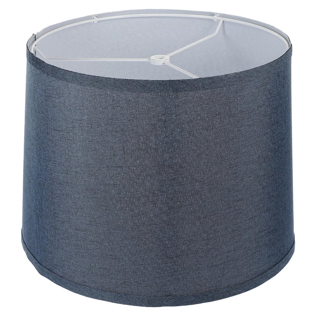 Lot de 1 Abat-Jour Simple en Lin Bleu pour Chambre 30x32x24,5 cm