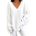 thumbnail image 4 of LUXUR Ensemble de Pyjama Sport Épais en Polaire pour Femmes Blanc 3TG, 4 of 4