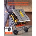 thumbnail image 3 of VEVOR Portable Table Saw Stand with Wheels 350 lbs Load Capacity Rolling Foldable, 3 of 9