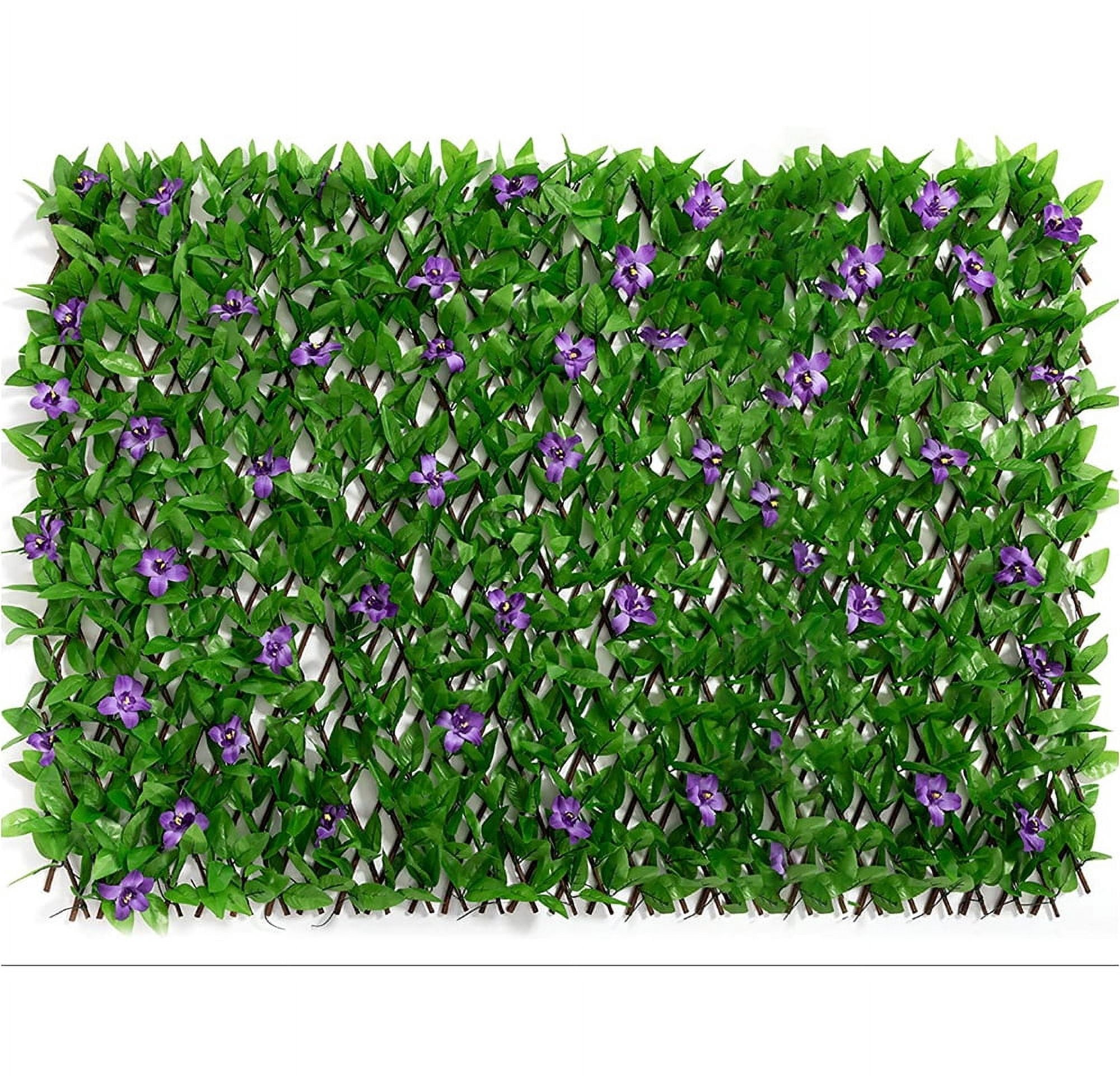 Jinsinto Expandable Fence Privacy Screen for Balcony Patio Outdoor, Faux Ivy Fencing Panel for Backdrop Garden Backyard Home Decorations Small Height 40cm