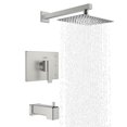 thumbnail image 1 of KENES Brushed Nickel Shower Faucet Tub and Shower Trim Kit with 8-Inch Rain Shower Head Modern Single-Spray Shower Faucet Set KE-6024A (Shower Valve Included), 1 of 5