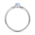thumbnail image 4 of Birthstone Heart Ring with Shoulder Accents - Blue Topaz (December), 4 of 4