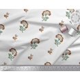 thumbnail image 2 of Soimoi Poly Georgette Fabric Leaves & Floral Block Fabric Prints by Yard 52 Inch Wide, 2 of 3