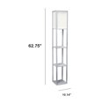 thumbnail image 3 of Lalia Home LHF-3004-GY Column Shelf Floor Lamp with Linen Shade, Gray, 3 of 4
