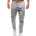 thumbnail image 1 of Innerwin Trousers Drawstring Men Bottoms Sport High Waisted Casual Pants Light Gray L, 1 of 7