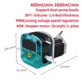 thumbnail image 2 of 400-1600ml/min KKTS Peristaltic Pump 24V Stepper Motor High Flow Adjustable Speed Dosing Pump With Single/Double Head ,Easy to Operate, 2 of 5