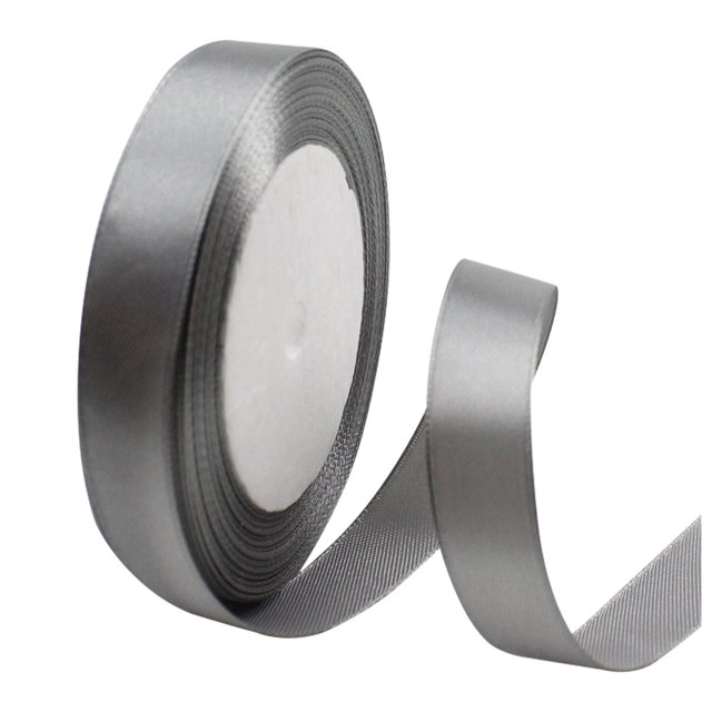 VogueV Satin Ribbon Roll - 10-Yard Wide Gift Wrapping for Weddings/Birthdays Silver
