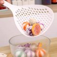 thumbnail image 3 of Strainer Long Handle Heat-resistant Kitchen Skimmer Sifter Plastic Cooking Sieve Scoop Spoon, White, 3 of 6