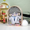 thumbnail image 2 of Small Doll Storage Bag Outdoor Doll Bag Waterproof Portable Carrying Case PVC Clear Doll Display Bag for 20cm Doll, 2 of 5