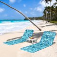 thumbnail image 1 of Costway Ensemble de 3 Pcs de Tapis pour Chaise Longue de Plage 2 Chaises Longues Réglables avec Table Vert, 1 of 10