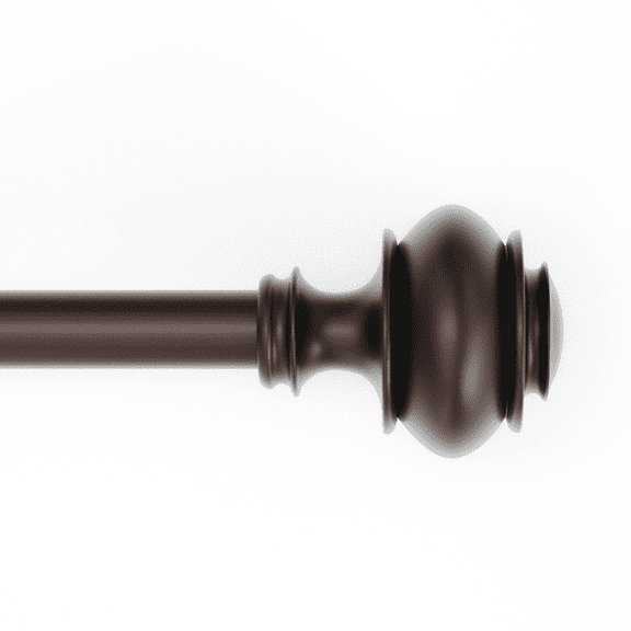Mainstays 1/2" Bronze Urn Adjustable Curtain Rod Set, 48"-84"