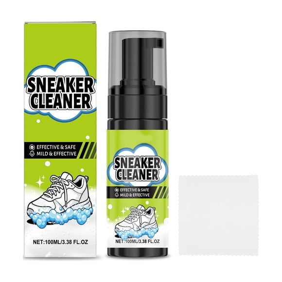 Mousse de Nettoyage Colorée pour Espadrilles Blanches, Détachant Rapide pour Tissu Cuir, Non Toxique Sécuritaire
