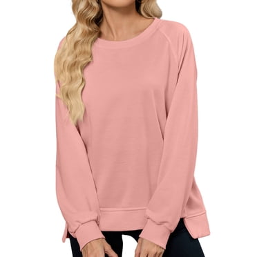 Huaizzzy Women's Hoodless Sweatshirt for Everyday Casual Wear Long Sleeve Crew Neck Design for All Seasons and Easy Care Sweatshirt Women Ladies Sweat Comfy Womens Tee Full Zip Hoodie Hoodie Women
