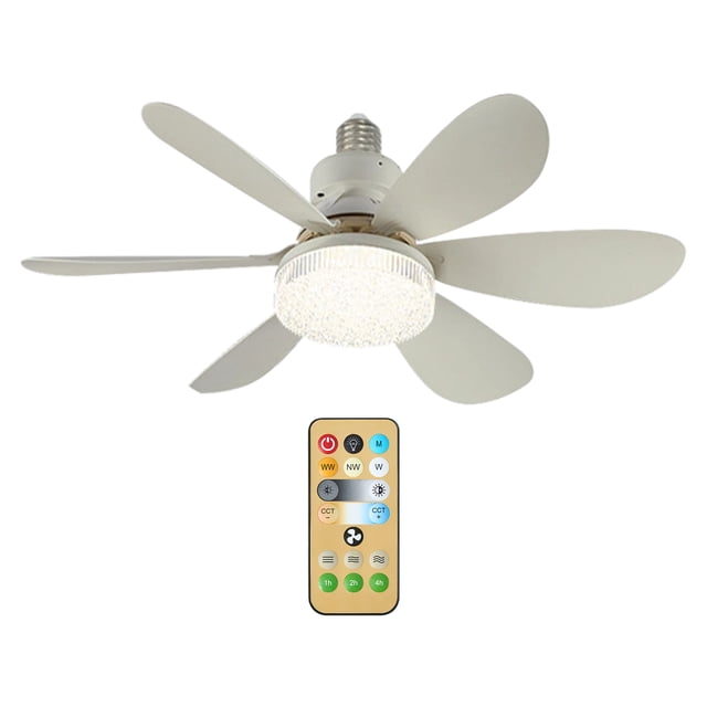 Ventilateur à DEL avec Lumière, Télécommande, Multicolore, à Intensité Réglable, pour la Maison et la Chambre d'Enfants