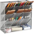 thumbnail image 1 of Mesh Desk Organiser,Multi-Functional Pen Holder,Desktop Stationary Organiser, Pen Storage Rack for School Home Office Supplies, 1 of 7