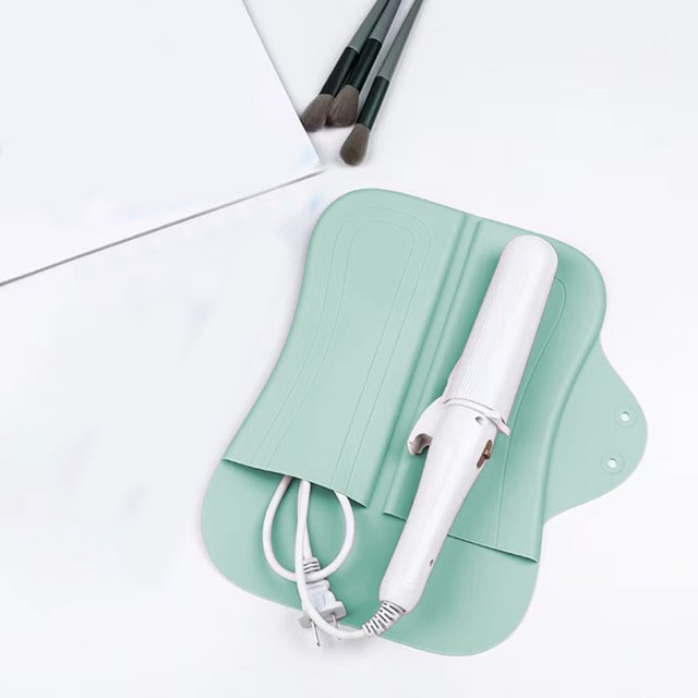 EGNMCR Silicone Curling Iron Heatproof Cover High Temperature Heat Insulation Mat Travel Convenient Multi-function Silicone Storage Bag organizer pouch