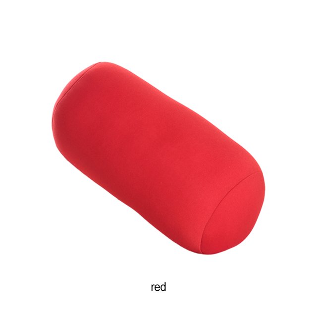 Ruiboury Roll Pillow For Neck And Back Support Soft And Comfortable All Day Long Natural Polyester Neck Back Support Pillow bright red 30X16 1Set