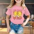 thumbnail image 2 of LUOGENLI T-Shirt pour Filles Enfants Mode Décontractée Imprimé Col Rond Ample Manche Courte T-Shirt Haut Chemises pour Filles Longueur Midi 10-11 Ans, 2 of 5