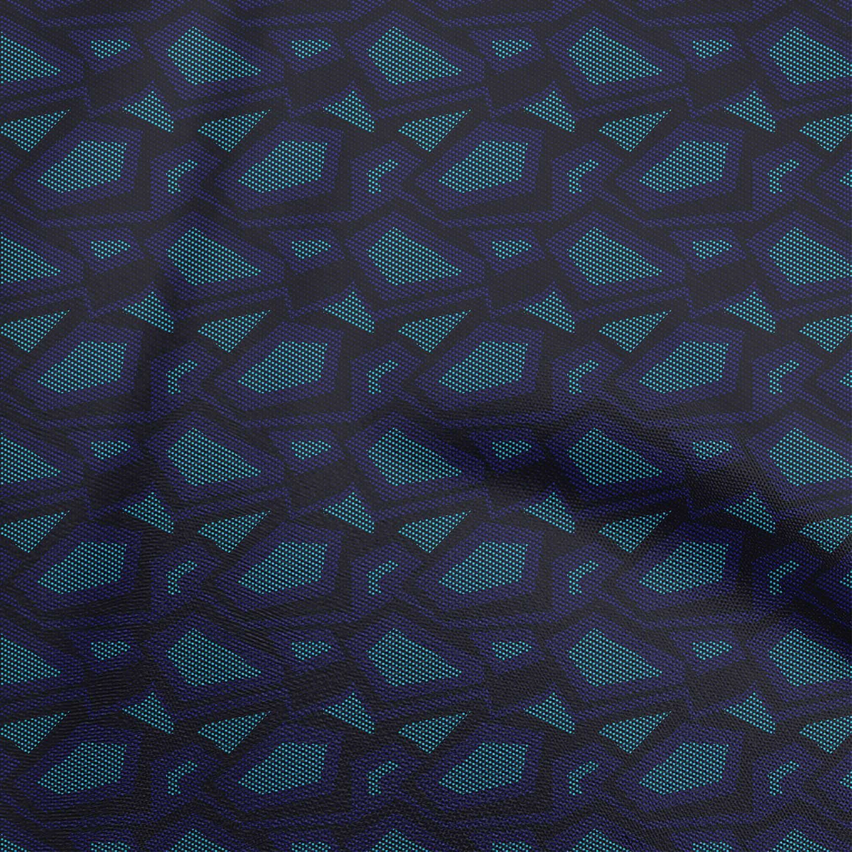 oneOone Cotton Cambric Dark Blue Fabric Abstract Craft Projects Decor Fabric Printed By The Yard 56 Inch Wide