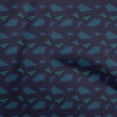 thumbnail image 1 of oneOone Cotton Flex Dark Blue Fabric Abstract Craft Projects Decor Fabric Printed By The Yard 40 Inch Wide, 1 of 4