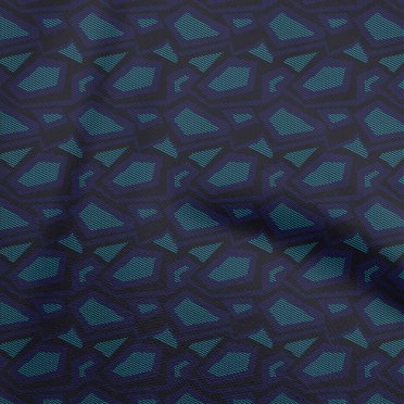 oneOone Cotton Jersey Dark Blue Fabric Abstract Diy Clothing Quilting Fabric Print Fabric By Yard 58 Inch Wide